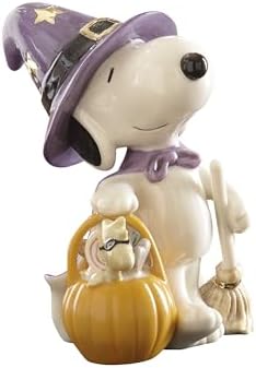 Lenox Peanuts Snoopy Bewitching Treats Halloween Figurine, 4.38-in