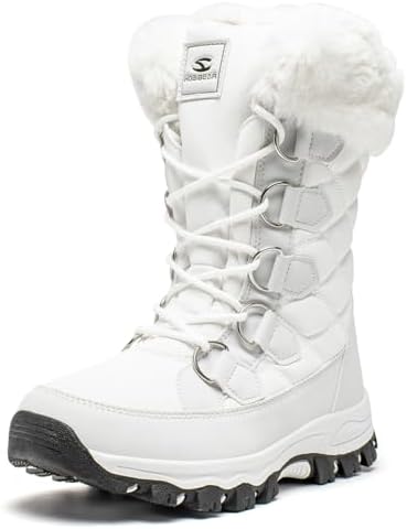 HOBIBEAR Womens Winter Boots Warm Faux Fur Lined Snow Boots Cold Weather Outdoor Shoes Water Resistant