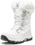 HOBIBEAR Womens Winter Boots Warm Faux Fur Lined Snow Boots Cold Weather Outdoor Shoes Water Resistant