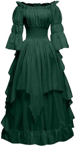 Women's Gothic Witch Dress Medieval Renaissance Costume Victorian Dress