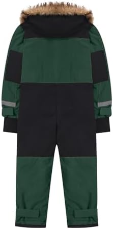 YRAETENM Snow Suit for Kids Boys Girls One Piece Snowsuit Girls and Boys Waterproof Insulated Winter Jumpsuit Coveralls