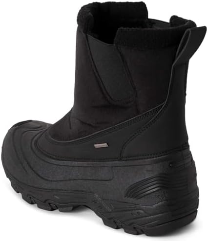POLAR Mens Waterproof Outsole Deep Tread Fully Faux Fur Lined Winter Durable Snow Boots