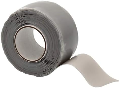 12 Roll 1 Inch X 10 FT Self-Fusing Silicone, Thickness 0.5mm Hose Repair Tape, Heavy Duty and Leak Proof Rubber Hose Tape, Pipe for Water(Gray)