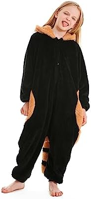 One Piece Pajamas Animal Kids Onesie, Animal Pajamas Halloween Cosplay Costume for Girls Boys