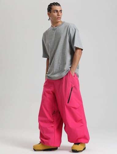 GSOU SNOW Mens Womens Ski Snow Pants Baggy Snowboard Pants Waterproof