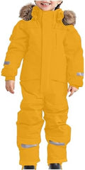 YRAETENM Snow Suit for Kids Boys Girls One Piece Snowsuit Girls and Boys Waterproof Insulated Winter Jumpsuit Coveralls