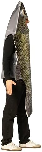 Sea Bass Fish Halloween Costume, Men and Women, One Size Fits Most
