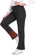 Womens Snow Ski Pants Waterproof Fleece Lined Insulated Softshell Warm Pants for Winter Hiking Outdoor
