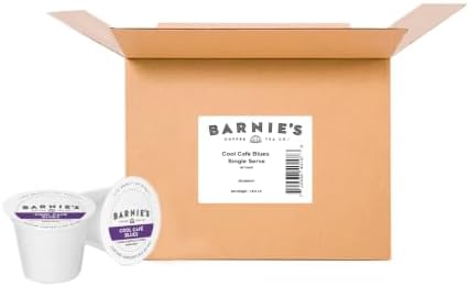 Barnie's Coffee Cool Café Blues Single Serve Coffee Pods with Caramel, Maple, Pecan and Cinnamon Rum Flavors, Medium Roast Arabica Coffee Beans Compatible with Keurig Brewers, 48 Count