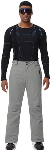 Men's Snow Ski Pants Insulated Waterproof Warm Winter Snowboard Bibs