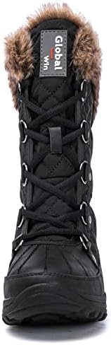 GLOBALWIN Women's Snow Boots Waterproof Mid-Calf Winter Boots with Thermal Fleece Lining, Insulated Cold Weather Protection, and Non-Slip Sole for Snowy Commutes