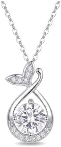 Heart Gifts for Women Wife, Anniversary Birthday Gifts for Women | Fashionable and exquisite fish tail zircon necklace, Jewelry for Birthday Christmas Valentines Day