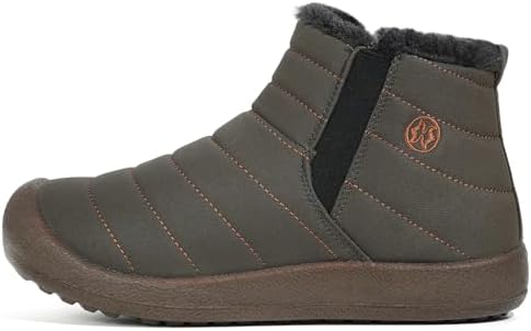 Eagsouni Womens Mens Snow Boots Winter Slip On Shoes