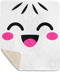 Squishy Dumpling Easy Halloween Costume Graphic Sherpa Throw Blanket