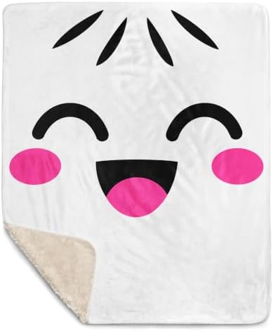 Squishy Dumpling Easy Halloween Costume Graphic Sherpa Throw Blanket