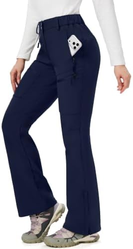 Women's Snow Ski Pants Fleece Lined Water Resistant Warm Flare Fit