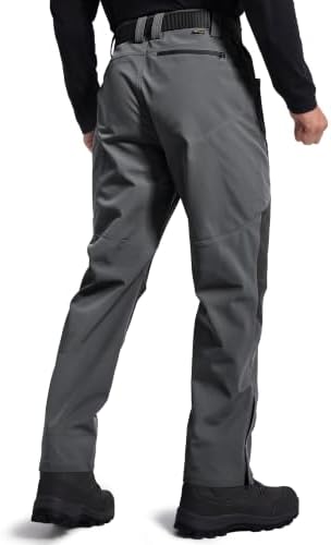 FREE SOLDIER Men's Waterproof Ski Pants Winter Thermal Pants