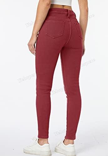 Yehopere Women's Winter Fleece Lined Jeans Slim Fit Warm Skinny High Waist Denim Jean