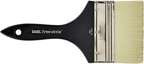 Liquitex Professional Freestyle Large Scale Brush, Broad Flat/Varnish, 4inch, Short Handle