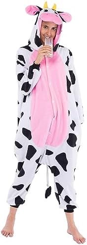 Spooktacular Creations Halloween Dalmatian Dragon Cow Costume, Animal Costume Hooded Jumpsuit for Halloween Cosplay Party
