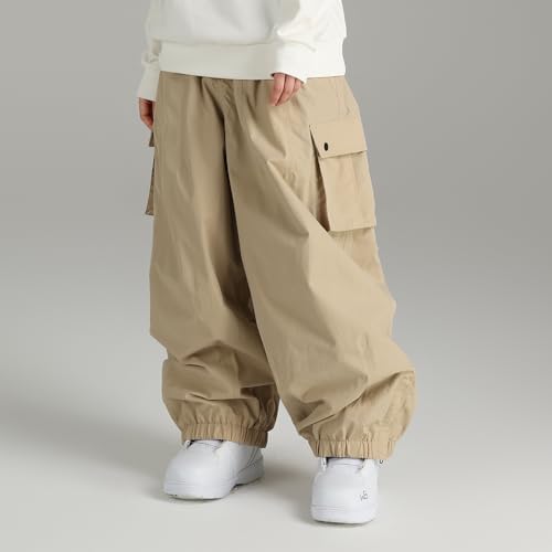 Mens Baggy Cargo Ski Pants Super Baggy Snowboard Snow Pant Women Insulated Loose Pant Sports Waterproof