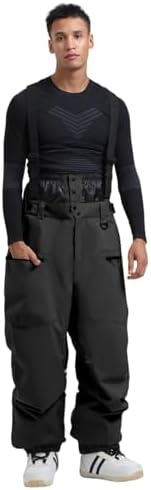 Mens Womens Baggy Snowboard Bibs Waterproof Insulated Ski Pants