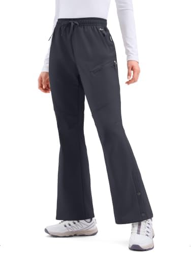 Women's Snow Ski Pants Fleece Lined Waterproof 3 Zipper Pockets Hiking Gear