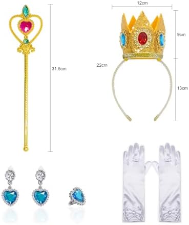 Princess Costume for Girls Halloween Birthday Party Outfit 4-12Y
