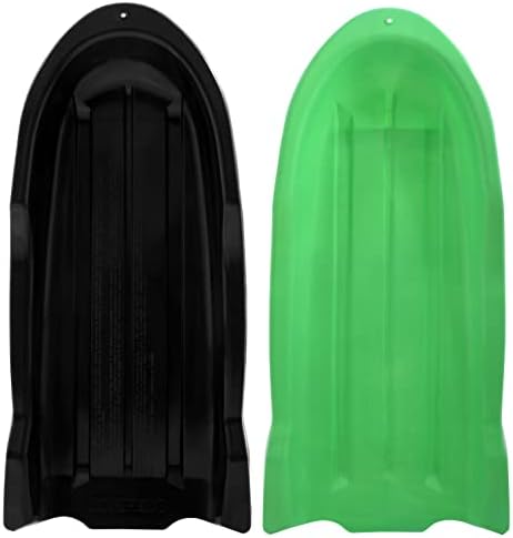 Superio Toboggan Snow Sled- 46” Plastic Slider for Kids and Adults- Heavy Duty Sled for 1 Rider with Pull Ropes for Downhill Sledding, Winter Outdoor Sports