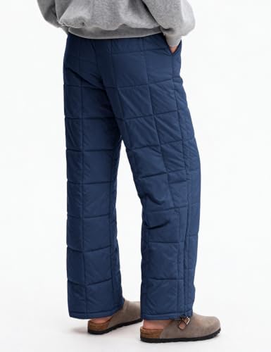 PEHMEA Womens Winter Snow Pants Windproof Warm Wide Leg Ski Casual Trousers