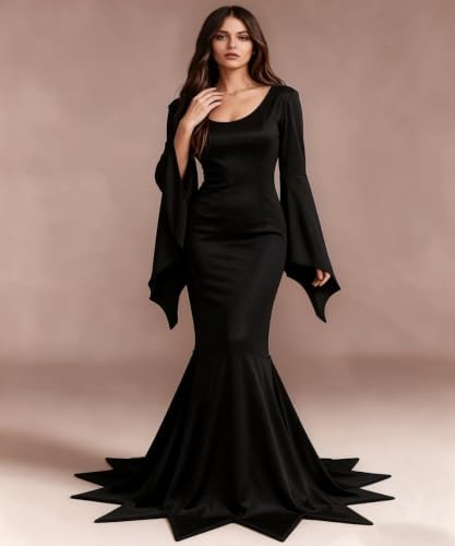 Halloween Gothic Mermaid Dress for Women Witch Vampire Costume