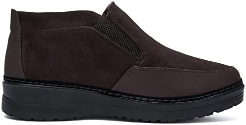 COSIDRAM Mens Shoes Winter Snow Boots Slip On Warm Cotton Padded Loafers