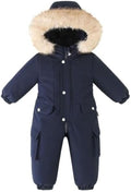 Toddler Girls Snow Suit Kids Boys One Piece Ski Jumpsuit Warm Padded Onesie