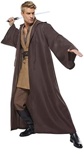 Cosplaysky Men's Tunic Cosplay Costume Halloween Robe Hooded Uniform
