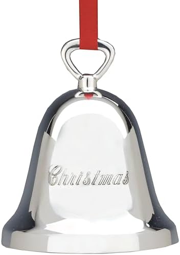Reed & Barton 329/2 Ringing In The Season Silverplate Bell Ornament, Christmas