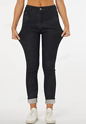 Yehopere Women's Winter Fleece Lined Jeans Slim Fit Warm Skinny High Waist Denim Jean