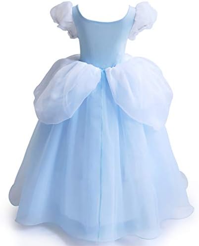 Girls Cinderella Costumes Halloween Princess Dress Up Fancy Birthday Party Ball Gown