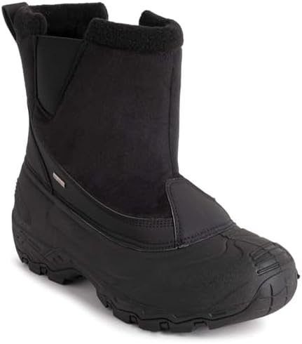 POLAR Mens Waterproof Outsole Deep Tread Fully Faux Fur Lined Winter Durable Snow Boots