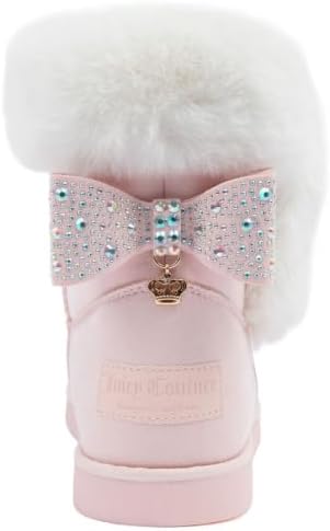 Juicy Couture Women's Slip On Winter Snow Boots Warm & Insulated Fur Lining Comfortable Fashion Booties