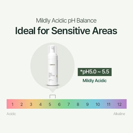 100% Natural Ingredients Premium Organic Feminine Wash, pH Balanced, Fragrance Free Intimate Cleanser, Gentle Daily Foam with Probiotics for Sensitive Skin, Reduce Odor, Vegan, Korea No.1