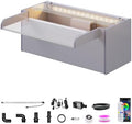 Longrun Pond Waterfall Stainless Steel Pond Spillway Color for Ponds 11.8"