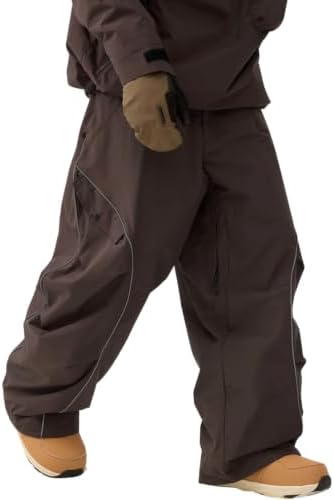 GSOU SNOW Mens Womens Baggy Snowboard Pants Snow Ski Reflective Waterproof