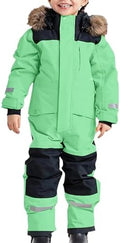 YRAETENM Snow Suit for Kids Boys Girls One Piece Snowsuit Girls and Boys Waterproof Insulated Winter Jumpsuit Coveralls