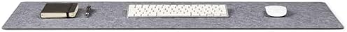 Premium Felt Desk Mat | Medium 12" x 36" | Multifunctional Desk Pad for Home Office | Mid Gray