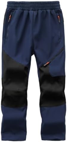 Kids Winter Pants Boys Snow Trousers Waterproof Fleece Lined