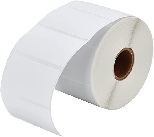MFLABEL 2 Rolls Thermal Shipping Labels (2000 Labels) - 2.25 x 1.25 Inch Direct Thermal Perforated Stickers for FBA, Barcode, SKU, Packaging – Compatible with Zebra, Rollo, Munbyn Thermal Printers