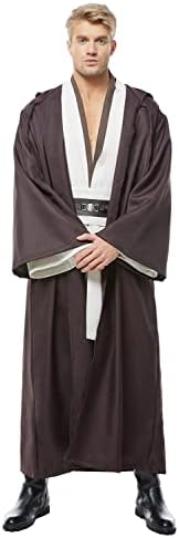 Cosplaysky Men's Tunic Cosplay Costume Halloween Robe Hooded Uniform