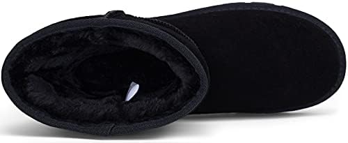 Jousen Men's Winter Boots Fur Lined Suede Snow Boots