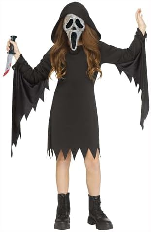 Spirit Halloween Ghost Face Kids Bling Dress Costume | Officially licensed | Horror Halloween Costumes | Kids