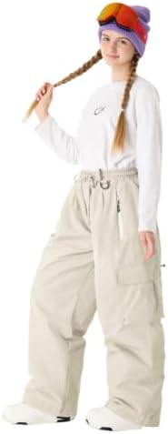 GSOU SNOW Kids Snow Pants Girls Boys Baggy Snowboard Pants Insulated